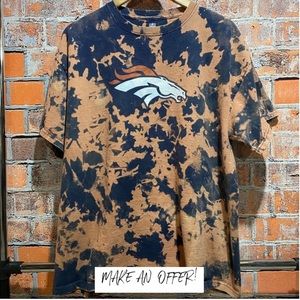 Custom made Broncos acid wash tee